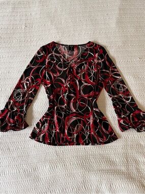 Vintage Y2K One 4 U Abstract Print Top - size Small